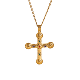 Eve Dangle Cross Gold Necklace - ILLUSIVE JEWELS USA