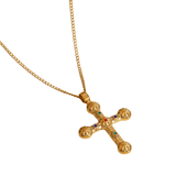 Eve Dangle Cross Gold Necklace - ILLUSIVE JEWELS USA