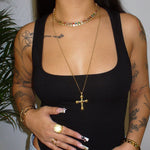 Eve Dangle Cross Gold Necklace - ILLUSIVE JEWELS USA
