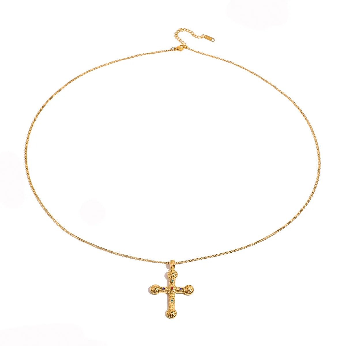 Eve Dangle Cross Gold Necklace - ILLUSIVE JEWELS USA