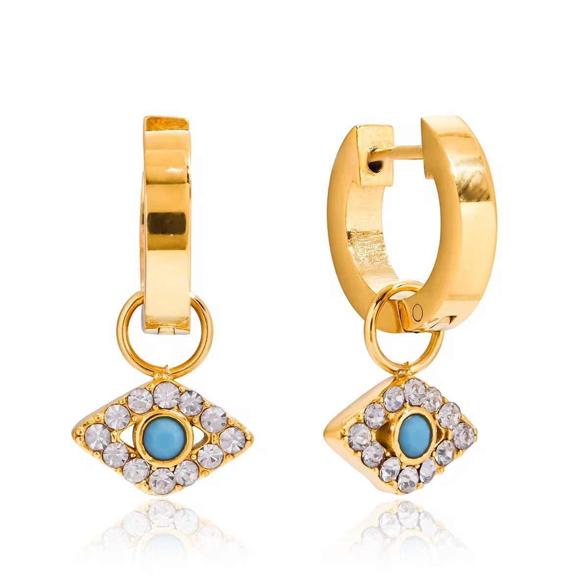 Evil Eye Huggie Earrings - ILLUSIVE JEWELS USA