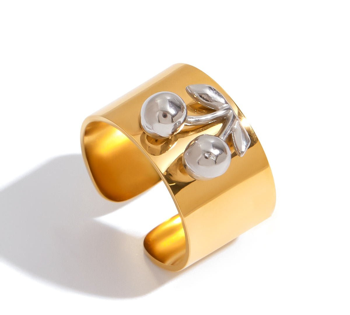 Gold Cherry Ring - ILLUSIVE JEWELS USA
