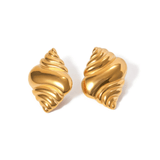 Gold Conch Stud Earrings - ILLUSIVE JEWELS USA