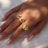 Gold Gem Ring - ILLUSIVE JEWELS USA