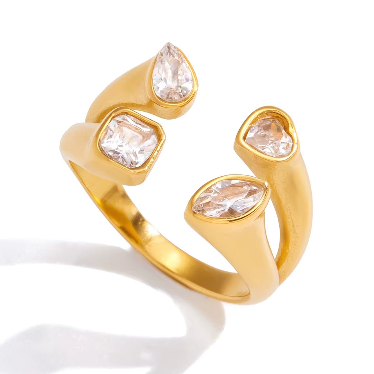 Gold Gem Ring - ILLUSIVE JEWELS USA