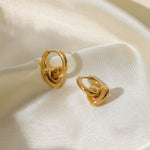 Gold Heart Earrings - ILLUSIVE JEWELS USA