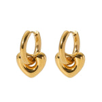 Gold Heart Earrings - ILLUSIVE JEWELS USA