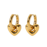 Gold Heart Earrings - ILLUSIVE JEWELS USA
