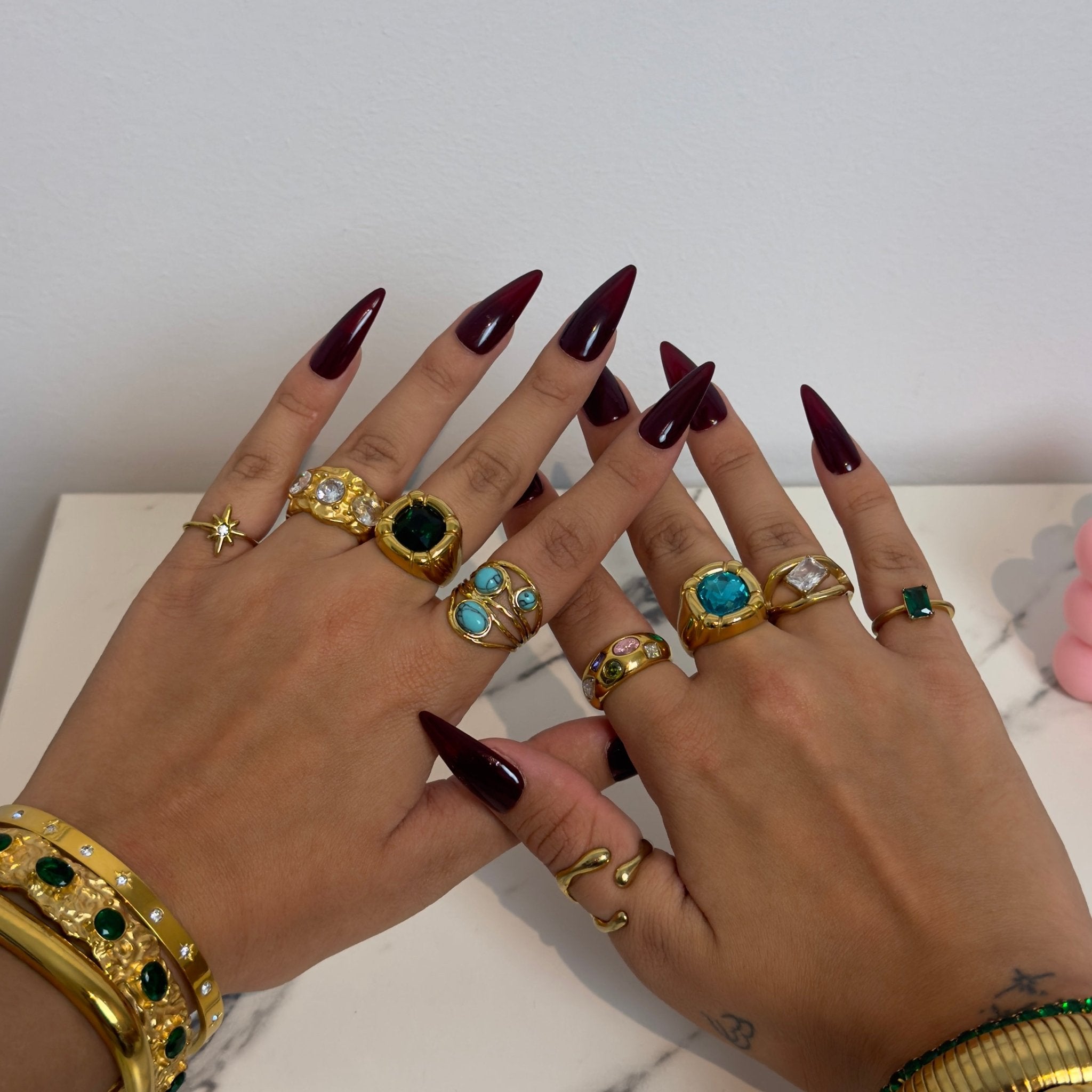 Gold Palette Ring - ILLUSIVE JEWELS USA