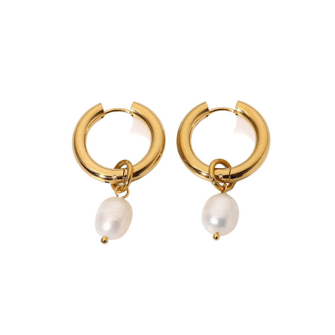 Gold Pearl Earrings - ILLUSIVE JEWELS USA