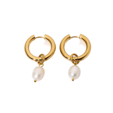 Gold Pearl Earrings - ILLUSIVE JEWELS USA