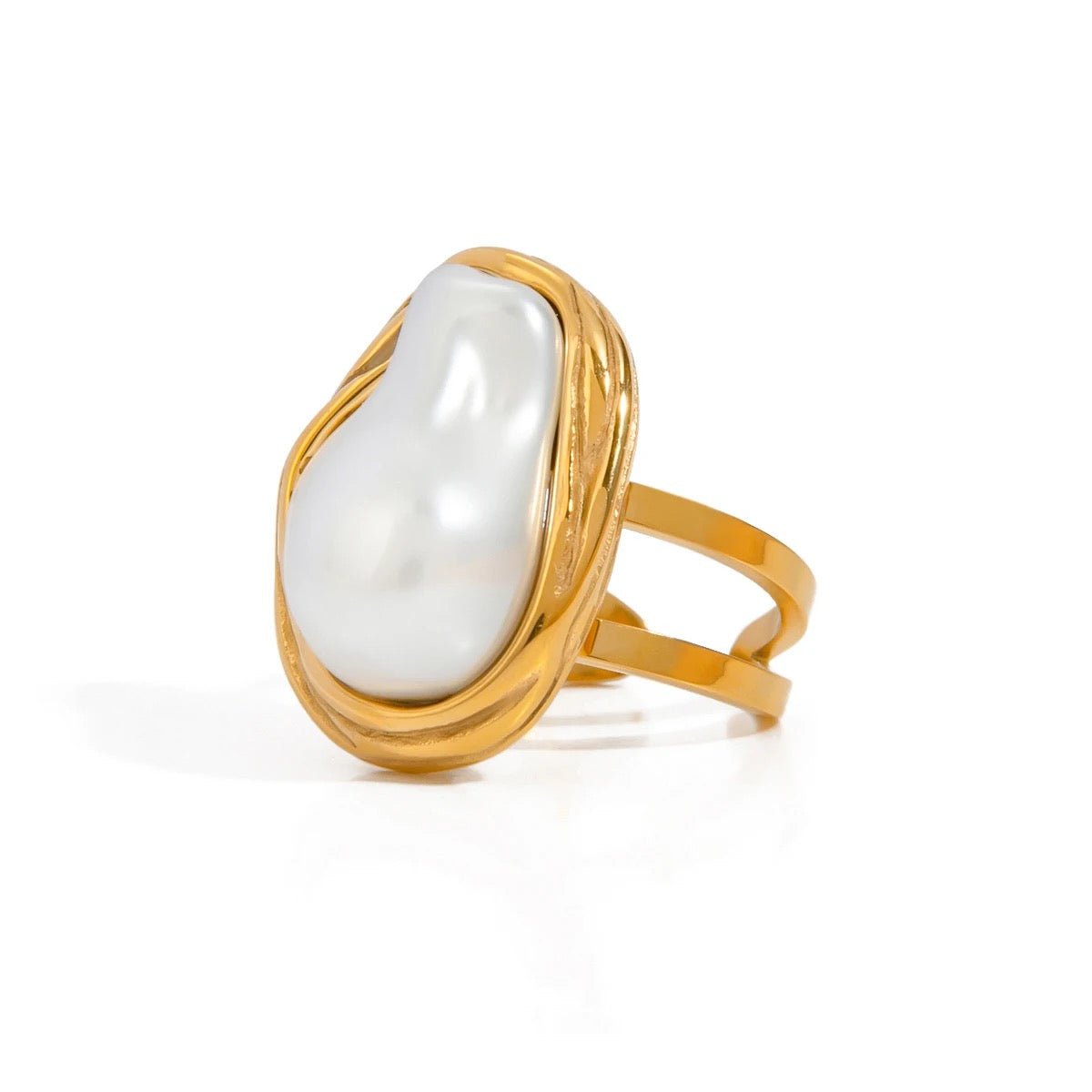 Gold Pearl Ring - ILLUSIVE JEWELS USA