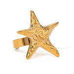 Gold Sable Starfish Ring - ILLUSIVE JEWELS USA