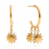 Gold Skye Celestial Charm Hoops - ILLUSIVE JEWELS USA