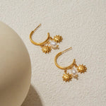Gold Skye Celestial Charm Hoops - ILLUSIVE JEWELS USA