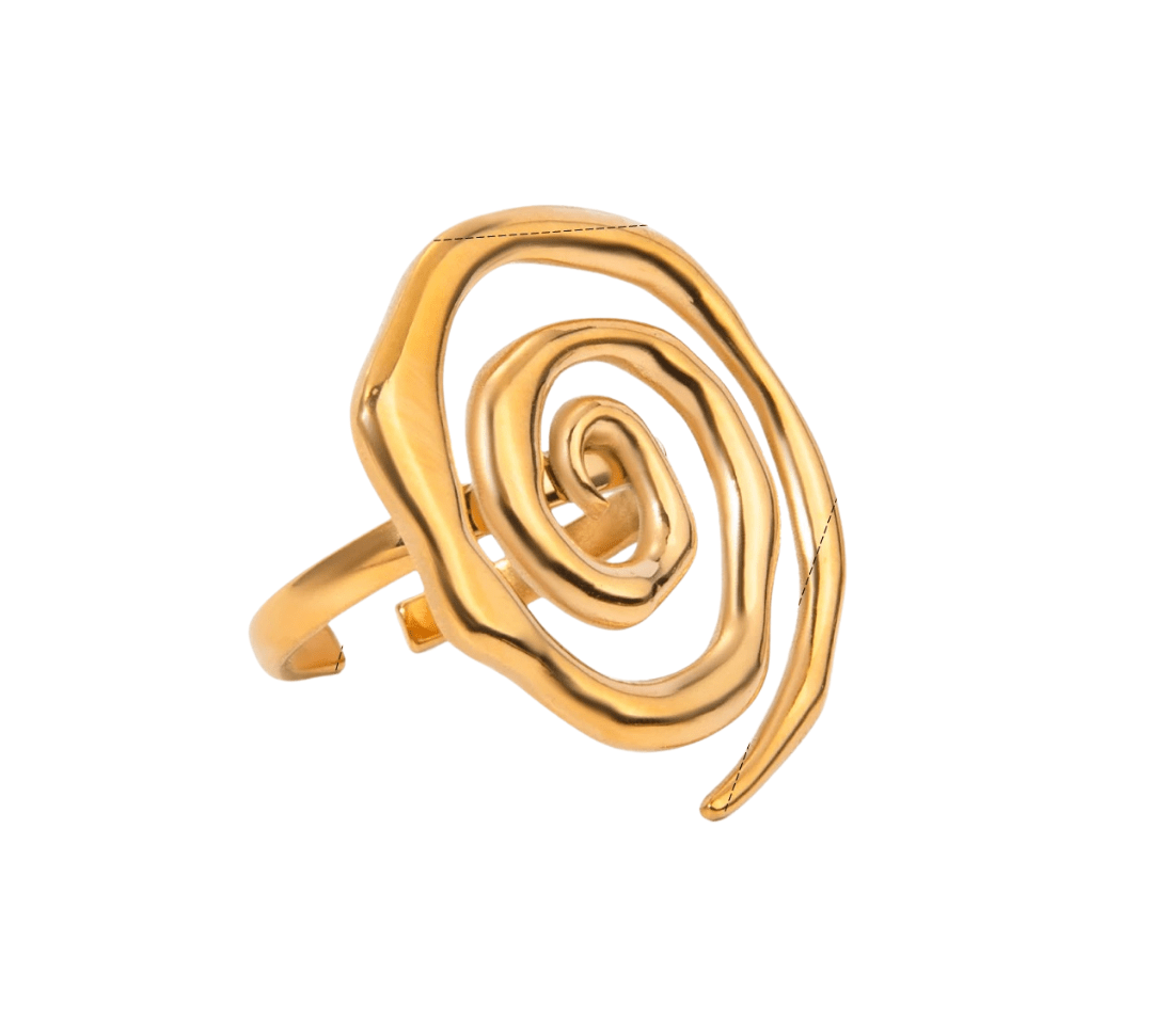 Gold Spiral Ring - ILLUSIVE JEWELS USA