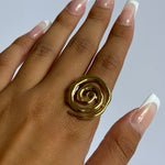 Gold Spiral Ring - ILLUSIVE JEWELS USA