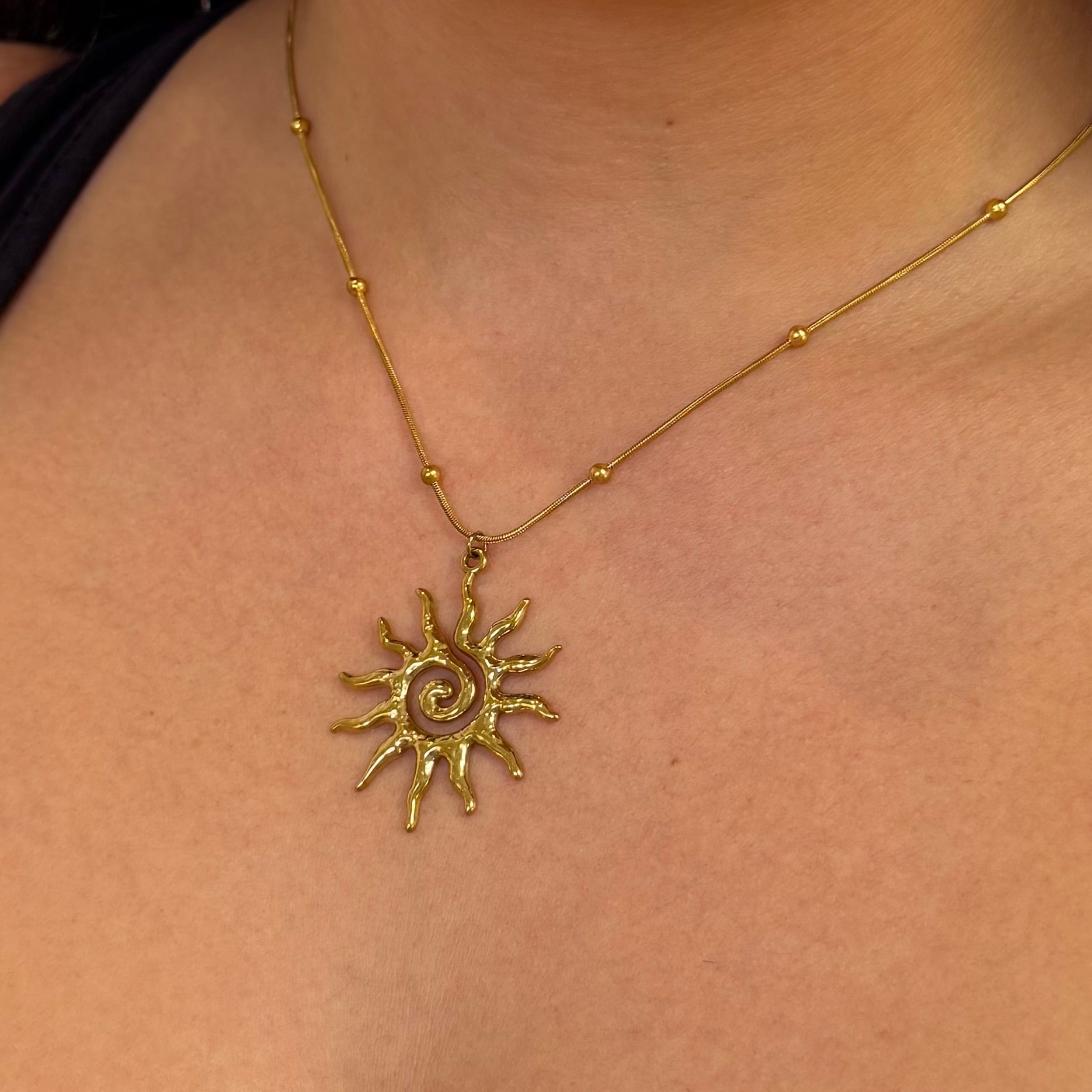 Gold Sunshine Necklace - ILLUSIVE JEWELS USA