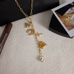 Gold Tessa Charm Necklace - ILLUSIVE JEWELS USA