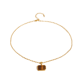 Gold Tiger Eye Pendant Necklace - ILLUSIVE JEWELS USA