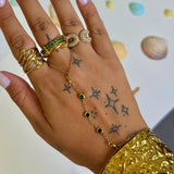 Green Nova Hand Chain - ILLUSIVE JEWELS USA