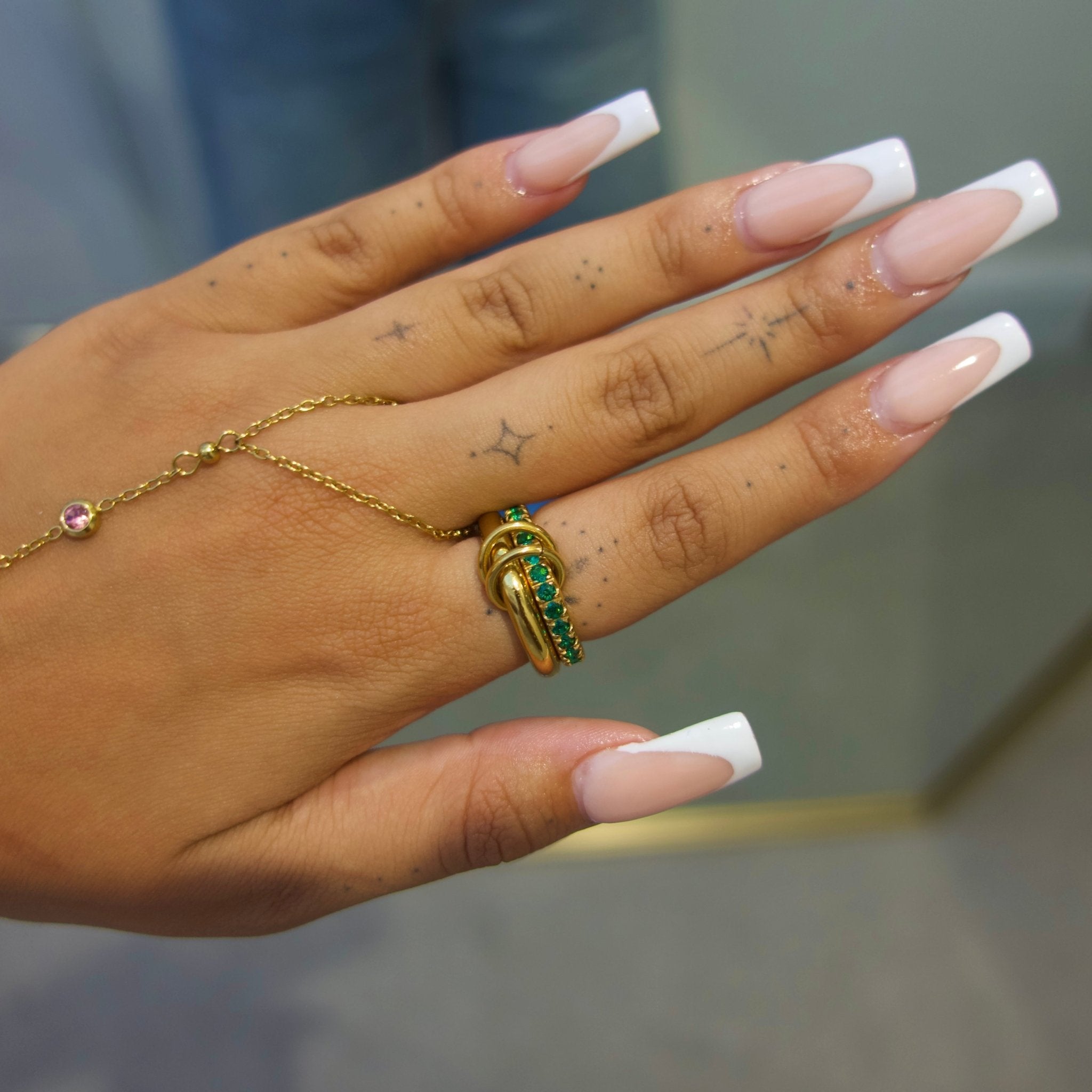 Green Stack It Ring - ILLUSIVE JEWELS USA