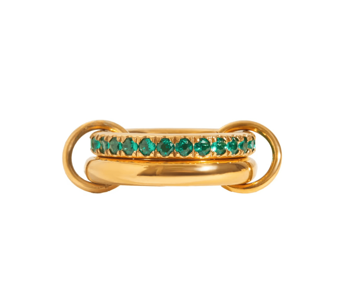 Green Stack It Ring - ILLUSIVE JEWELS USA