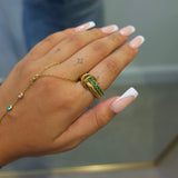 Green Stack It Ring - ILLUSIVE JEWELS USA