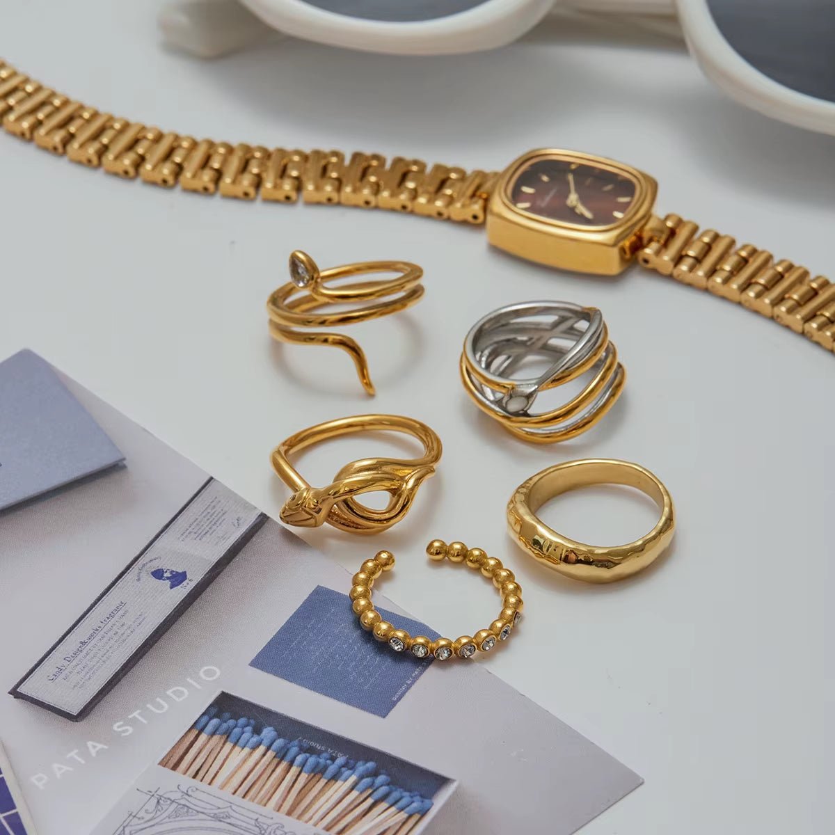 Iris Gold Wrap Ring - ILLUSIVE JEWELS USA