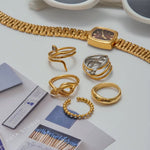 Iris Gold Wrap Ring - ILLUSIVE JEWELS USA