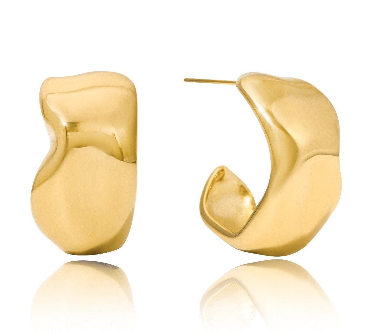 Kaia Gold Hoop Earrings - ILLUSIVE JEWELS USA