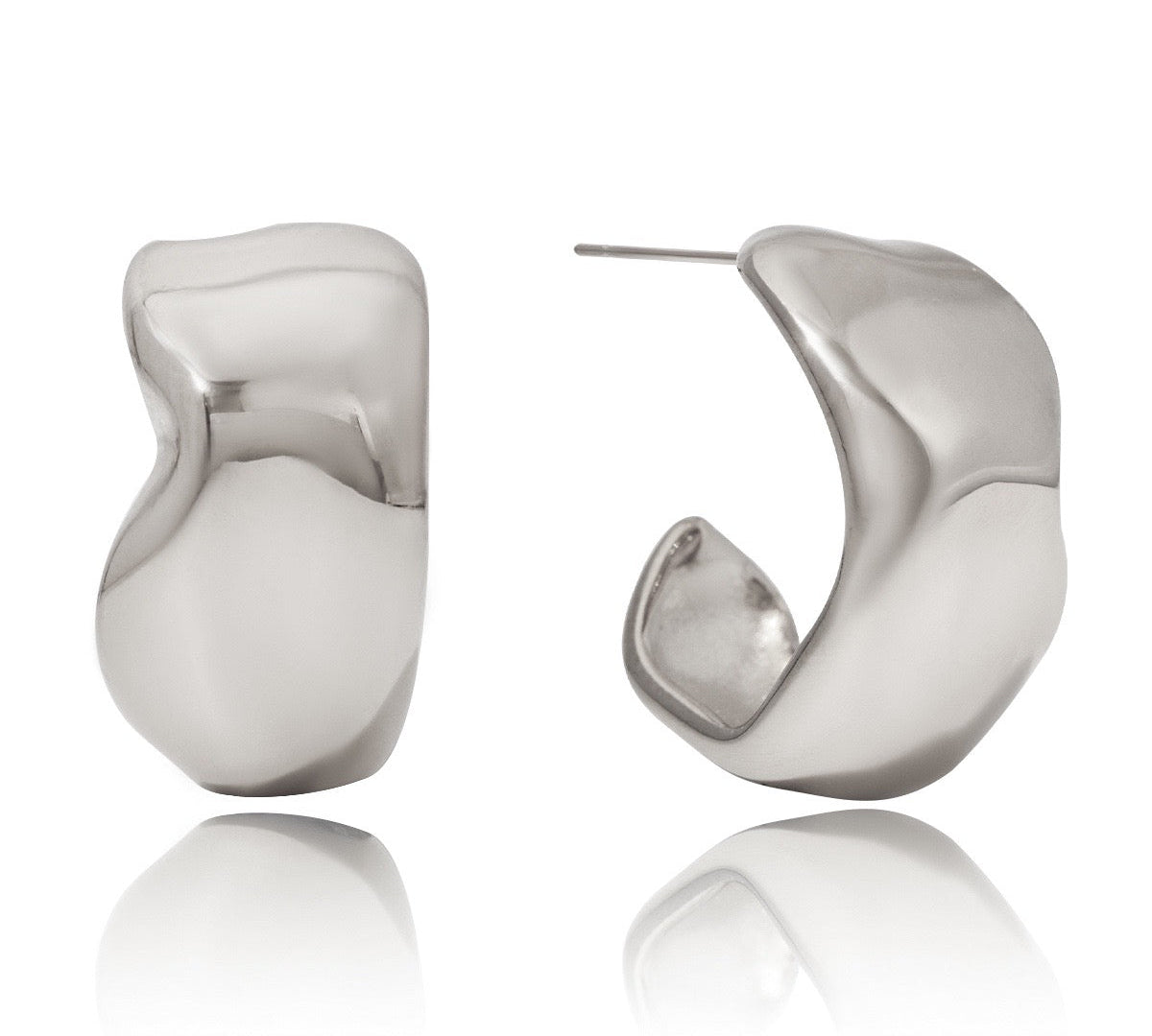 Kaia Silver Hoop Earrings - ILLUSIVE JEWELS USA