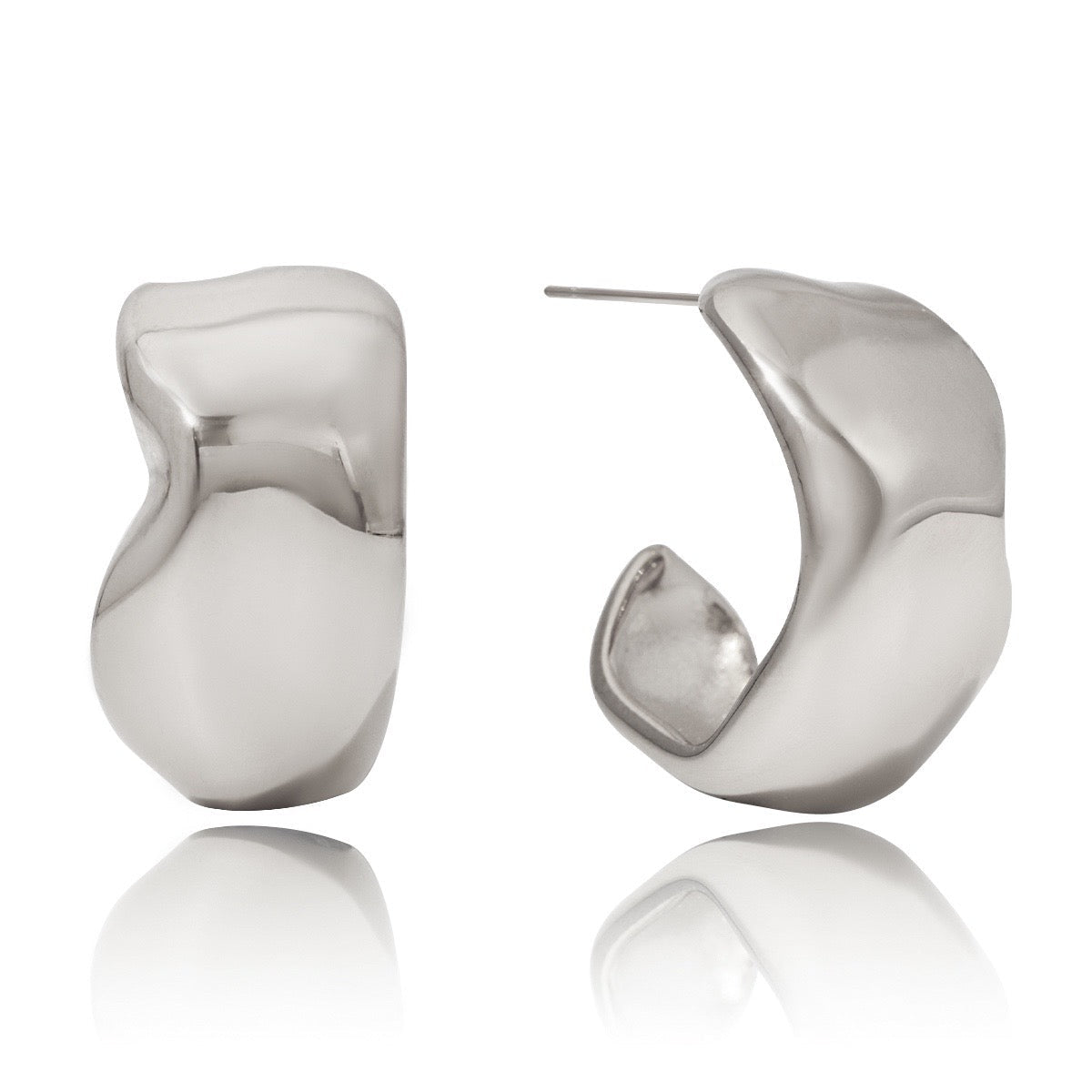 Kaia Silver Hoop Earrings - ILLUSIVE JEWELS USA