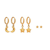 Lunar Huggie Earrings Set - ILLUSIVE JEWELS USA