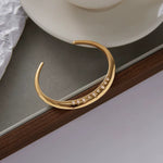 Lyra Gold Bangle - ILLUSIVE JEWELS USA