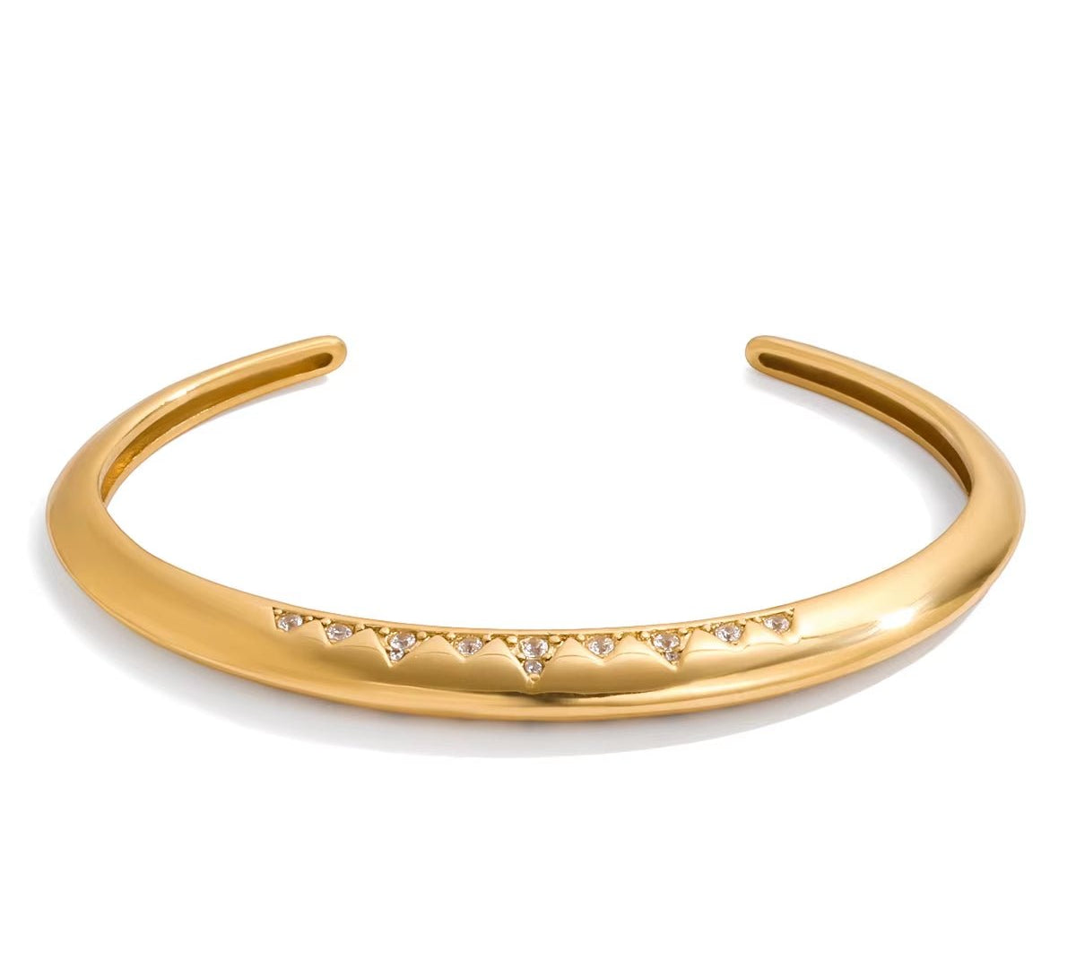 Lyra Gold Bangle - ILLUSIVE JEWELS USA