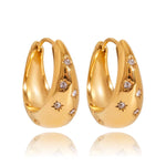Lyra Gold Hoop Earrings - ILLUSIVE JEWELS USA