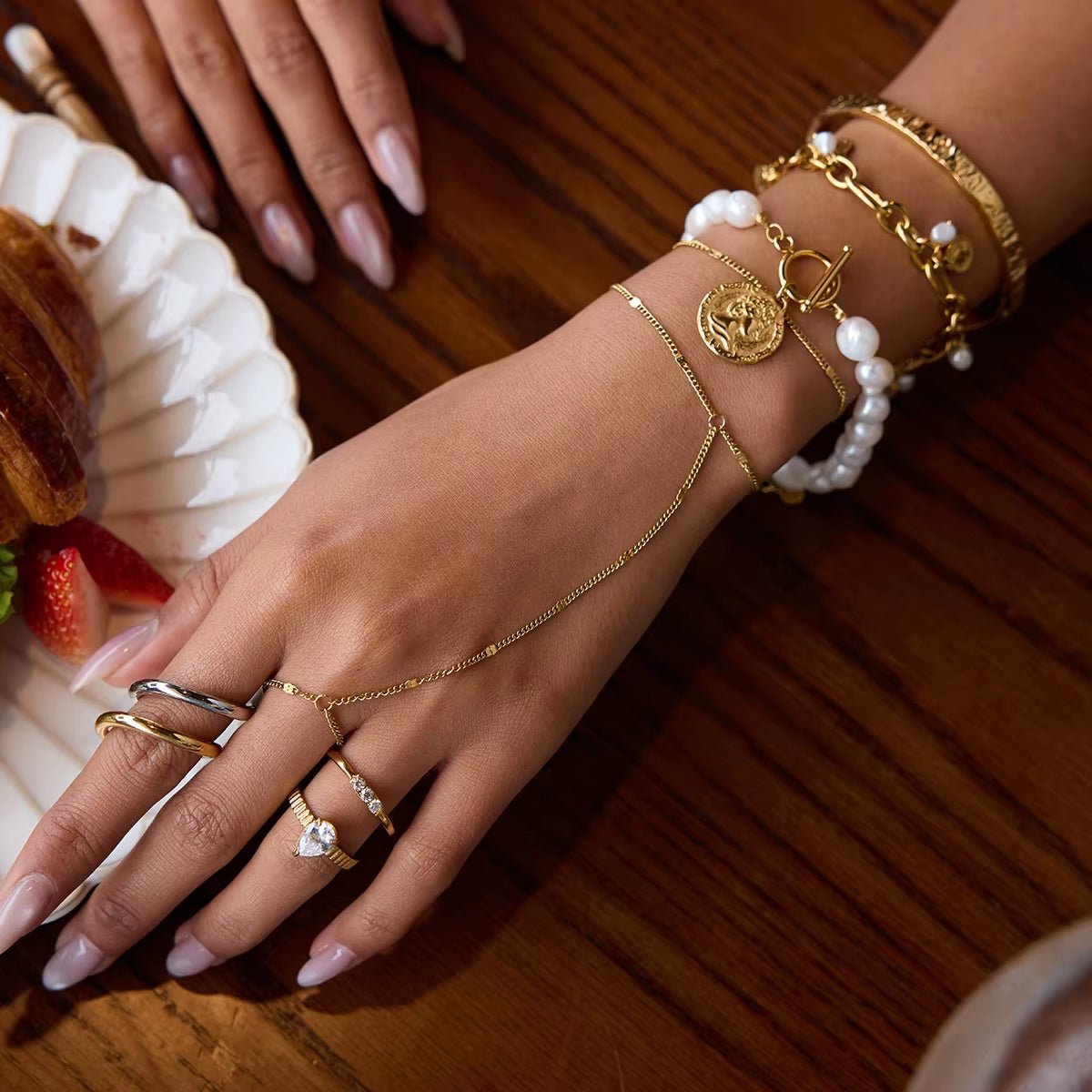 Mara Mixed Metal Ring Set - ILLUSIVE JEWELS USA