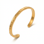 Mila Gold Hammered Cuff - ILLUSIVE JEWELS USA