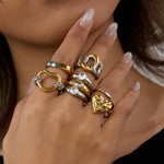 Nina Mixed Metal Bead Ring - ILLUSIVE JEWELS USA