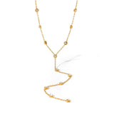 Nova Dangling Gemstone Necklace - ILLUSIVE JEWELS USA