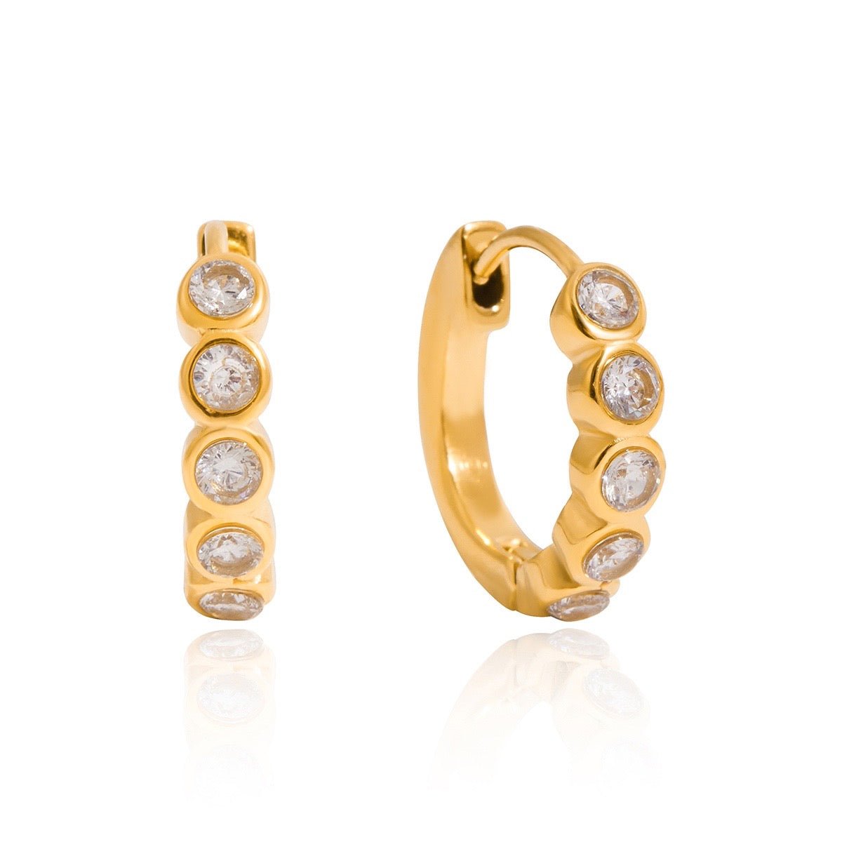 Nova Gold Hoop Earrings - ILLUSIVE JEWELS USA