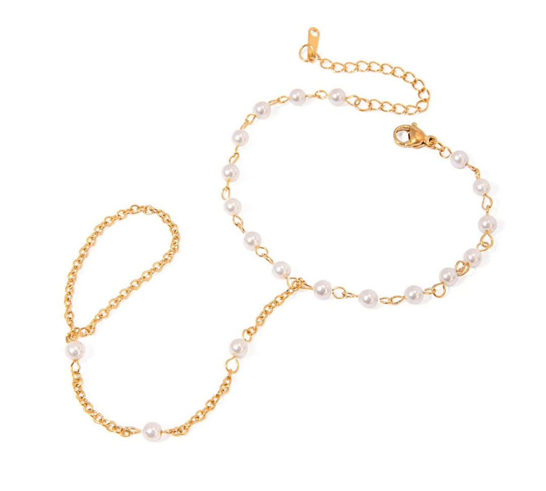 Pearl Hand Chain - ILLUSIVE JEWELS USA