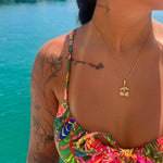 Pink CZ Cherry Necklace - ILLUSIVE JEWELS USA