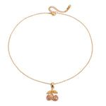Pink CZ Cherry Necklace - ILLUSIVE JEWELS USA