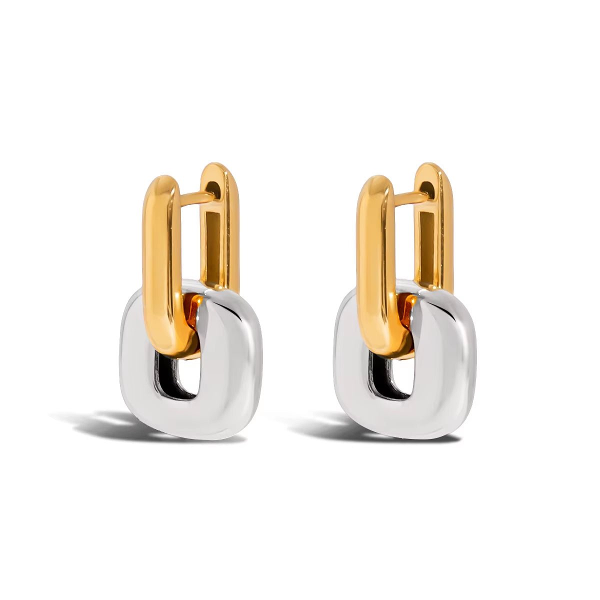 Reagan Mixed Metal Link Earrings - ILLUSIVE JEWELS USA