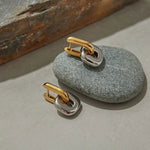 Reagan Mixed Metal Link Earrings - ILLUSIVE JEWELS USA