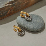 Reagan Mixed Metal Link Earrings - ILLUSIVE JEWELS USA