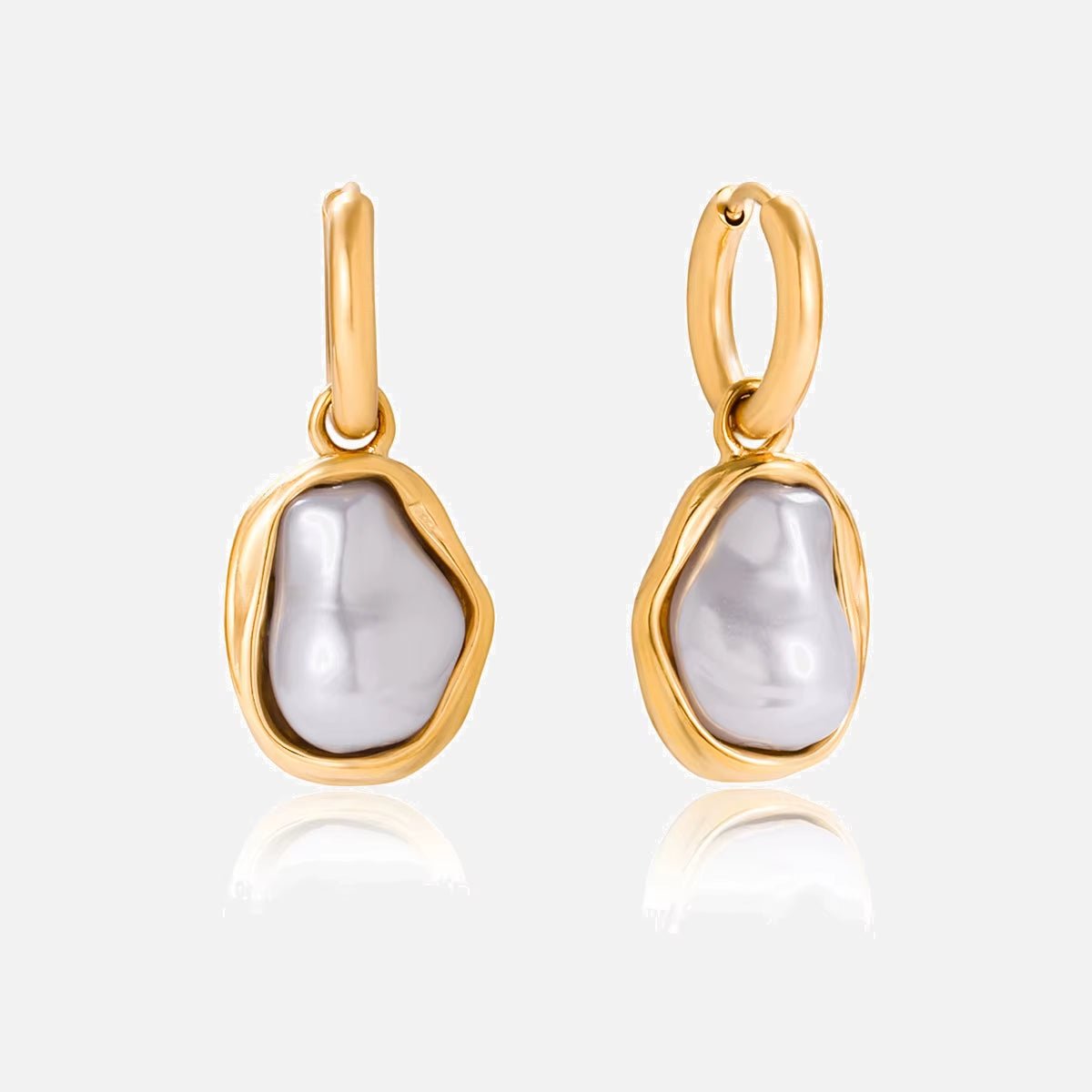 Remi Pearl Huggie Hoops - ILLUSIVE JEWELS USA