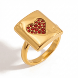Romy Gold Heart Ring - ILLUSIVE JEWELS USA